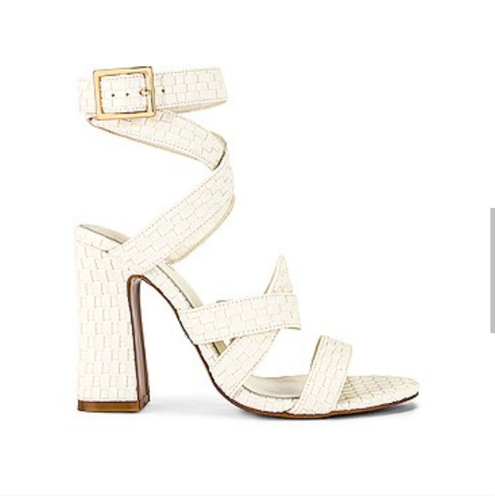Elegant White Strappy Heels